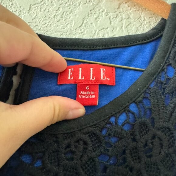 Elle Blue and Black Dress - Picture 2 of 3